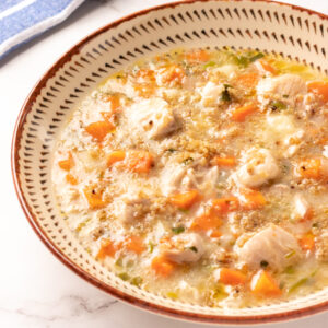 Canja de galinha com arroz