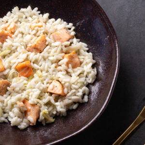 Risoto de salmão