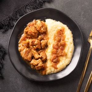 Galinha Caipira com polenta