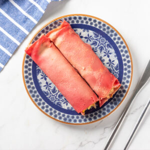 Panqueca de sobrecoxa desfiada